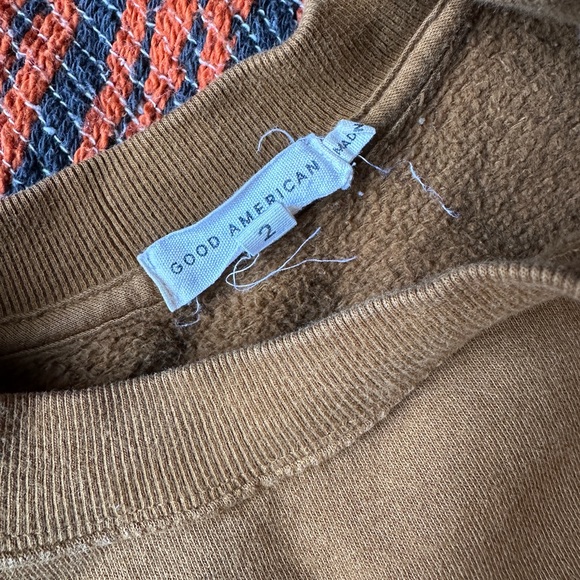 Good American Cropped & Cool French Terry Sweatshirt - Picture 6 of 7